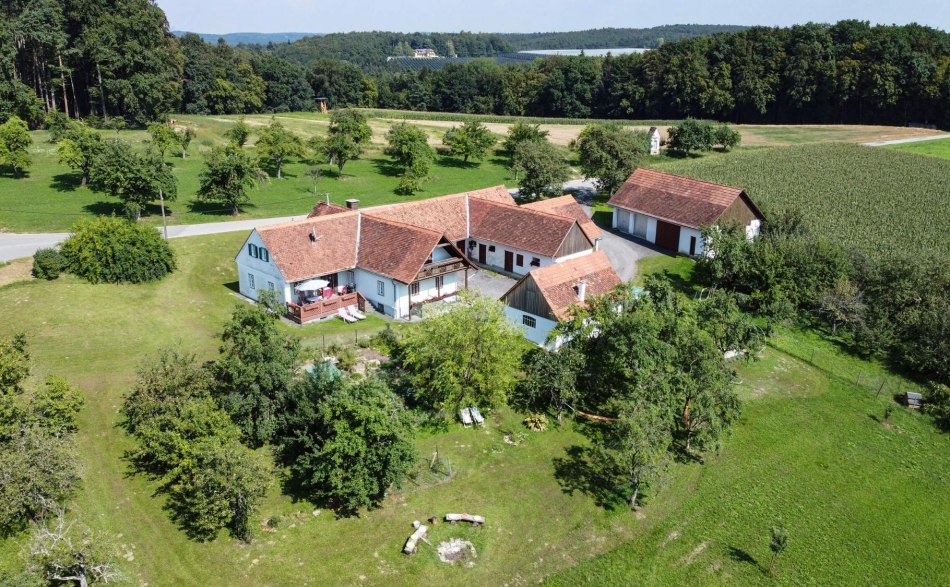 Bauernhof der SonnenOase von oben